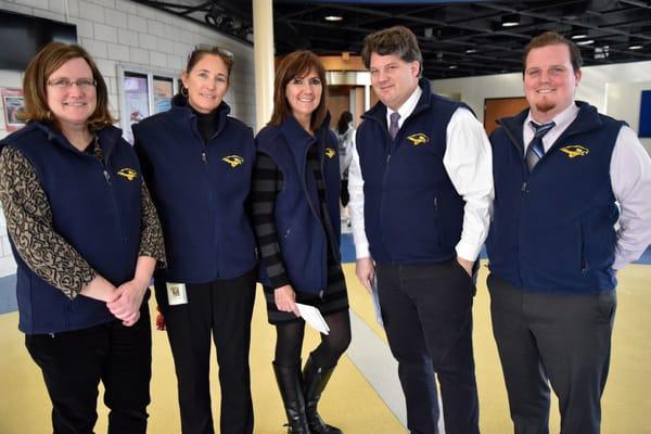 some of Highland's Upper School faculty after a recent assembly.