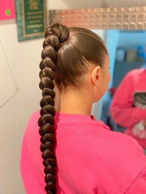 Braided ponytail