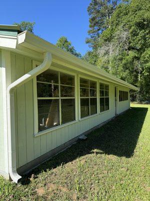 New gutter installation and removed and replace siding