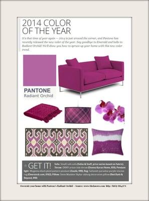 Pantone's 2014 Color of the Year...Radiant Orchid