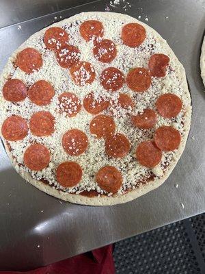 Large pepperoni pizza every day special