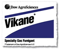 We use vikane gas for our fumigations