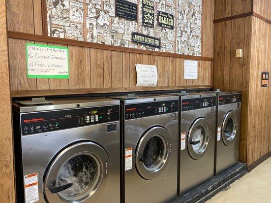 Larger washers for blankets, comforters, quilts, rugs and ALL heavy loads. Love it!