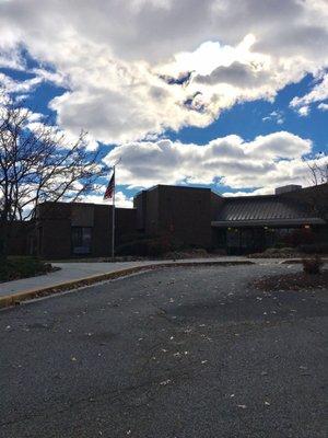 The main entrance to the facility.