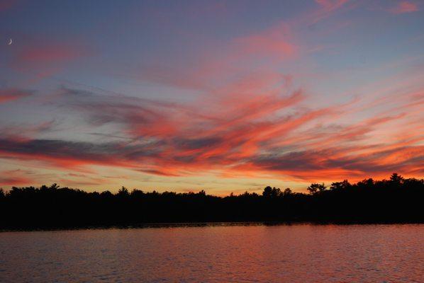 Sun set on VanEtten Lake.