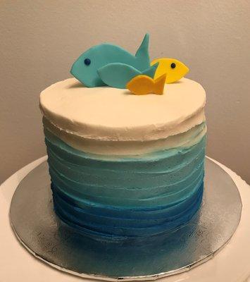 $45-100 depending on size of cake - Fish in the sea cake