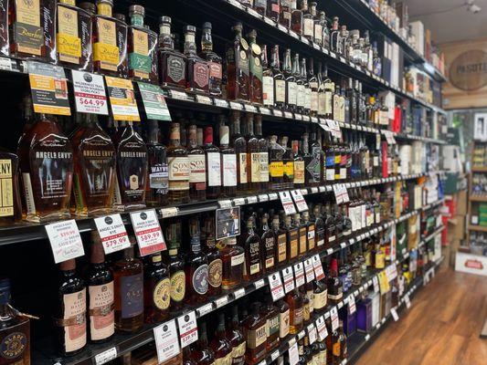 Extensive selection of Bourbon & Scotch