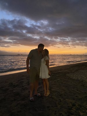 Perfect sunset dinner at our Luau!