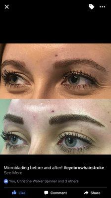 Hair stroke eyebrows. Microblading!