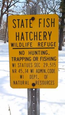 No fishing at the fish hatchery, but you can buy your license here :)