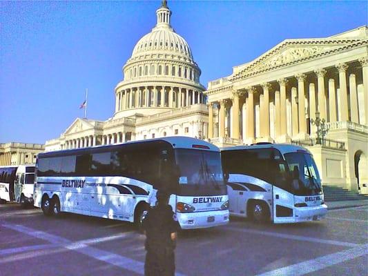 55 passenger motor coach at Capitol Hill