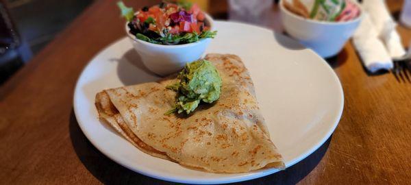 Carne Asada Crepe w/ side salad