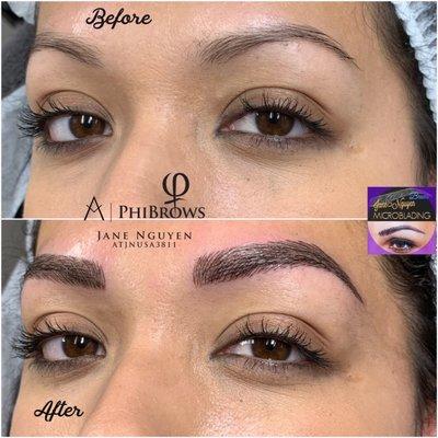 Microblading Eyebrows by Jane Nguyen