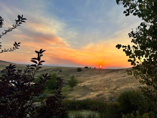 Montana sunset from the deck