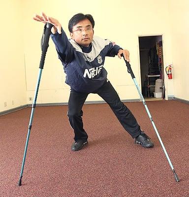 Hideshi demonstrating a stretch