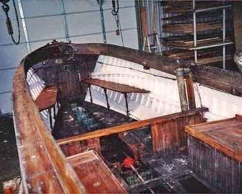 Here is a boat before our restoration.