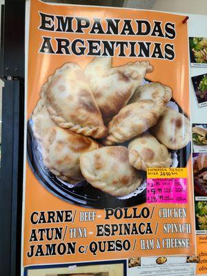 Current empanadas prices  03.26.21