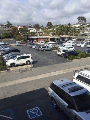 Parking lot behind the building with AMPLE parking