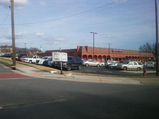 The outside exterior of the Lion, off of Dale Earnhardt Blvd. I remember when the signs were spread out prior to the remodel.