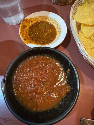 regular and habanero salsa