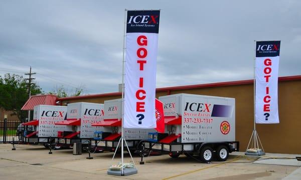 Fleet of Mobile Ice Trailers