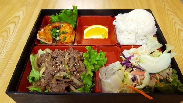 Salmon & Beef Bulgogi Bento