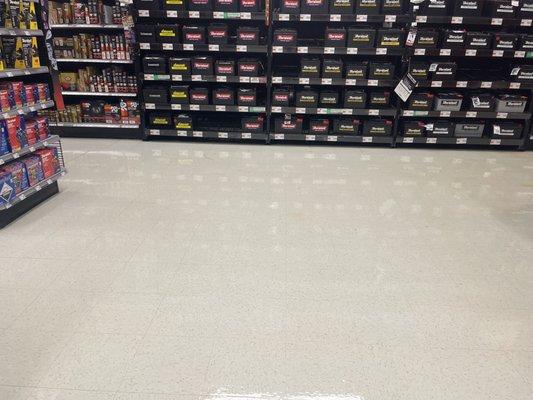 Cleaning Auto Zone floors