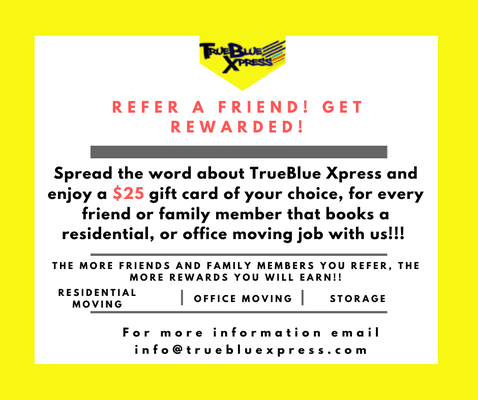 Refer a Friend or Family Member and Get Rewarded!!!!