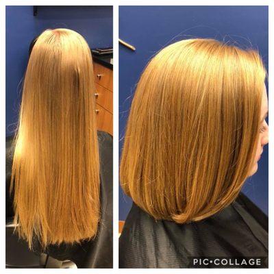 Donated about 10 inches last summer and Brandy did a great job finding different organizations and cutting/styling my hair!