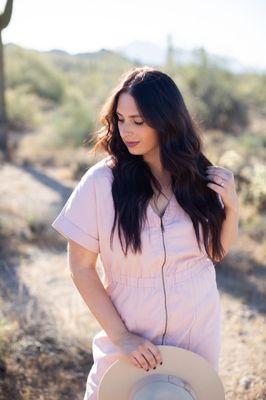 Wearing one row of Natural Beaded Rows extensions.