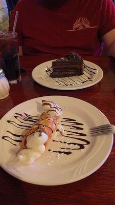 Italina Cannoli and Chocolate Cake