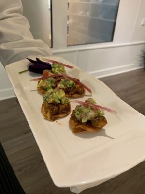 Chicken mole nachos!