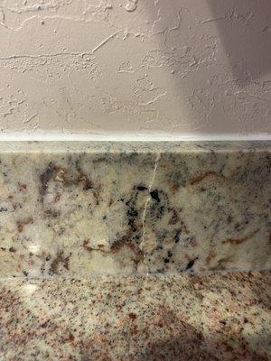 Cracked backsplash