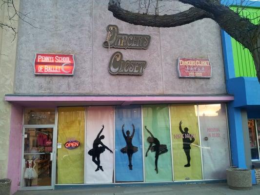 Dancers Closet storefront in downtown Ogden, UT.