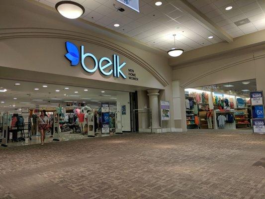 Inside. Entrance to Belk.