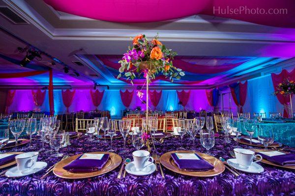 Wedding reception design at Temeku Hills Ballroom