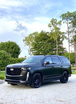 2021 Escalade wrapped in 3M Satin Black