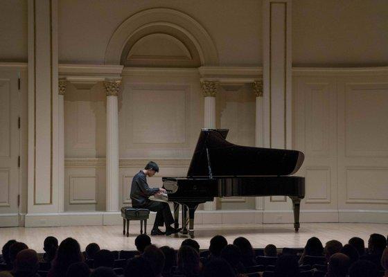 Student- Edward- performing at Weill Recital Hall at Carnegie Hall 2018