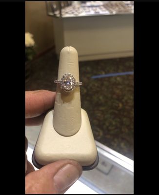 Gorgeous diamond engagement ring! Made by Darryn at Huffman jewelry. He never disappoints. Go check him out! The best ever!