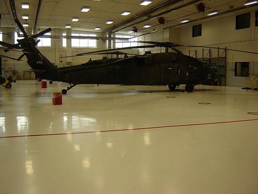 Starting Line Floor Coatings. Military floor coating services.