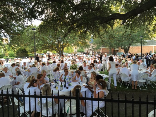 Virginia Arts Festival's courtyard hosting Soiree en Blanc event for Sister Cities Norfolk