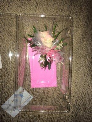 Wrist corsage for granddaughter's father daughter dance. $20 plus ? tax