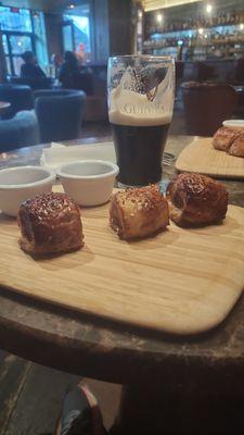 Irish Sausage Roll and Guinness