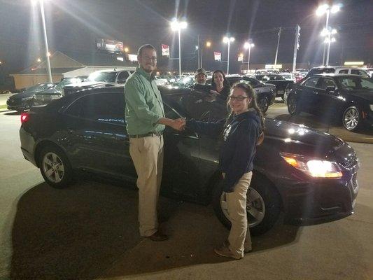 Congratulations to Bailey Bordelon from Simmesport LA, on her new 2016 Chevy Malibu Limited! John bixby did a awesome job sealing the deal!