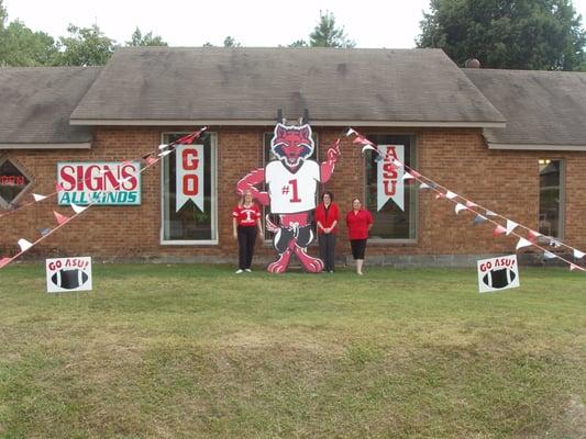 We decked the shop out for "Paint the Town Red!"