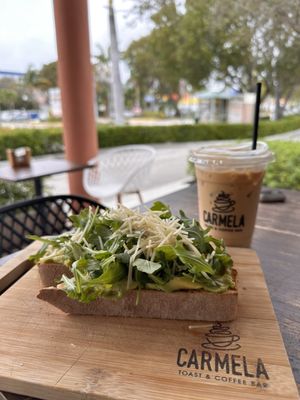 Vanilla Latte* Arugula Parmesan Avocado Toast*