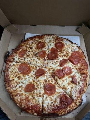 Horrible pizza /1 pepperoni