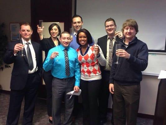 Promoting MGAs with a champagne toast!