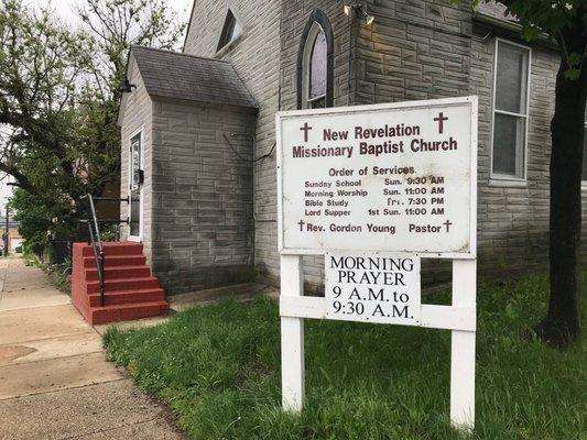 New Revelation Missionary Baptist Church, 3008 Independence Street