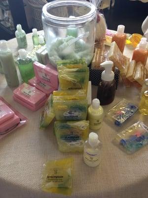 Lotions, soaps, and salts